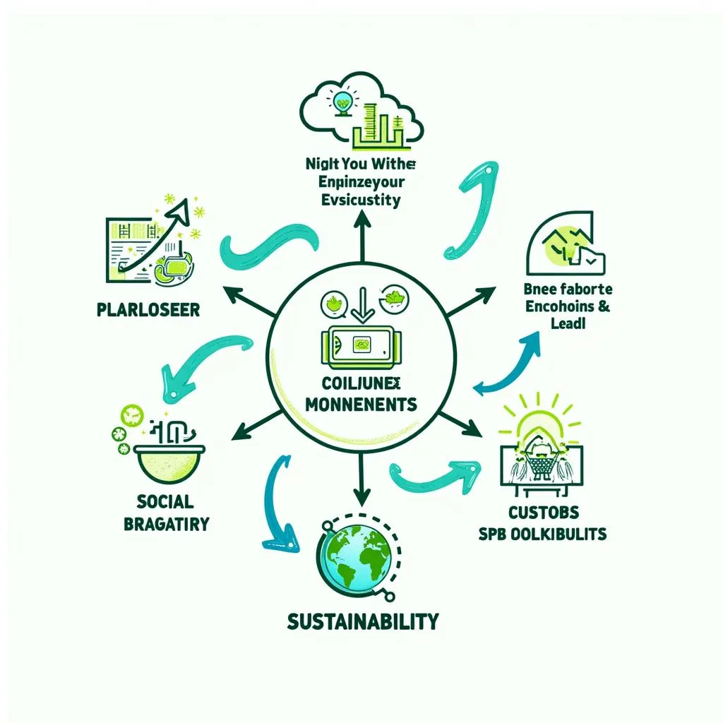 Diagram illustrating the relationship between ethical consumerism and sustainability