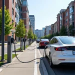 Electric vehicle charging infrastructure in urban area