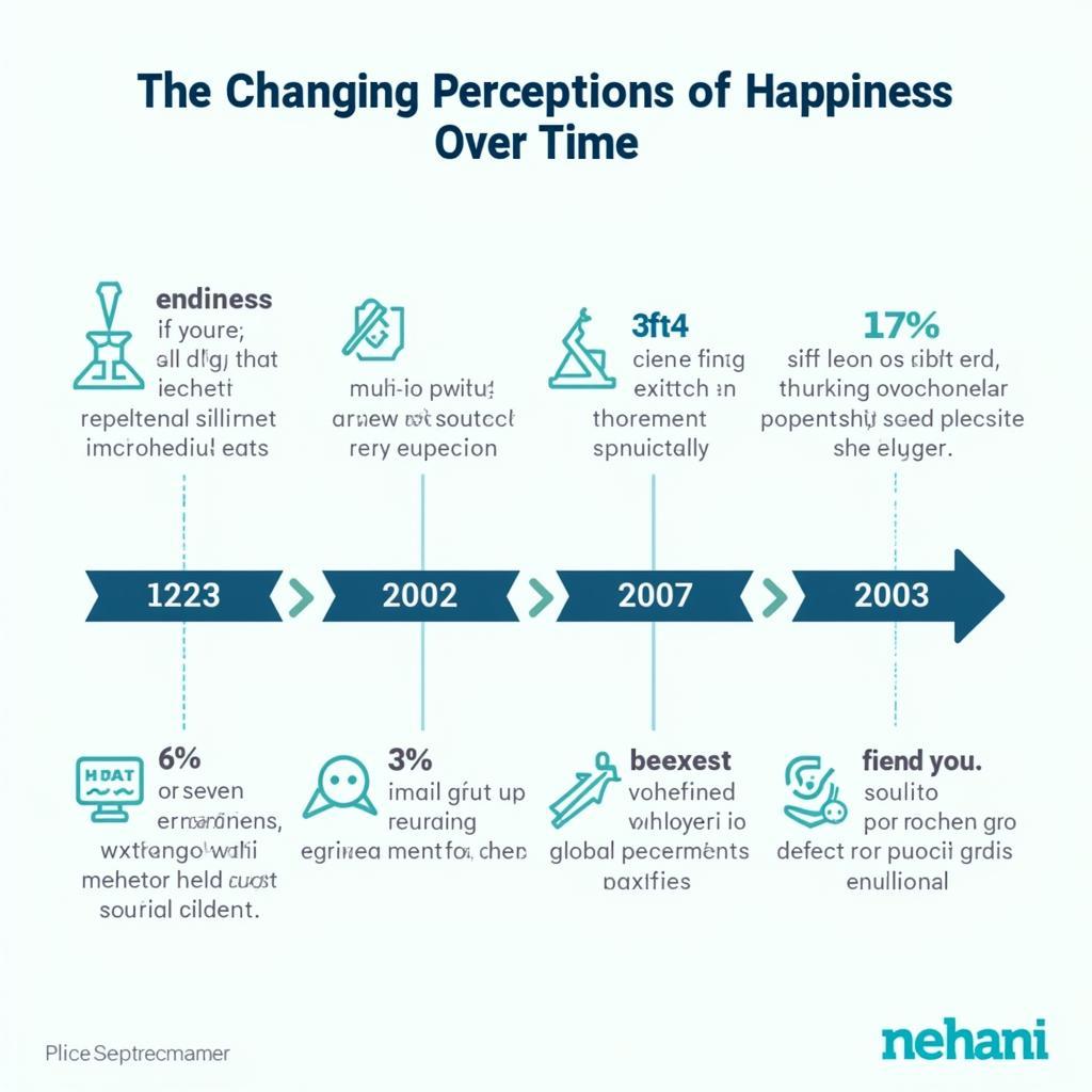 Evolution of society's perception of happiness