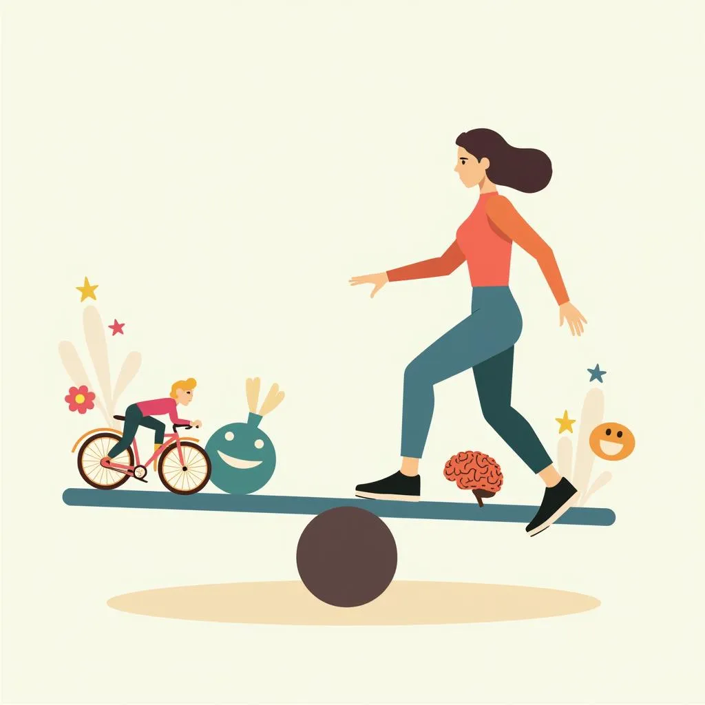 Balance between exercise and mental health