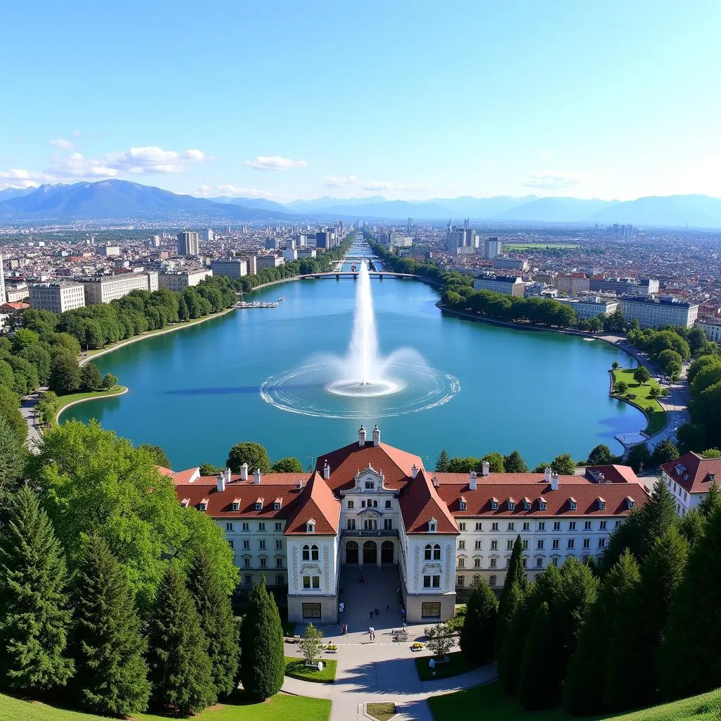 Expensive cityscape of Geneva, Switzerland