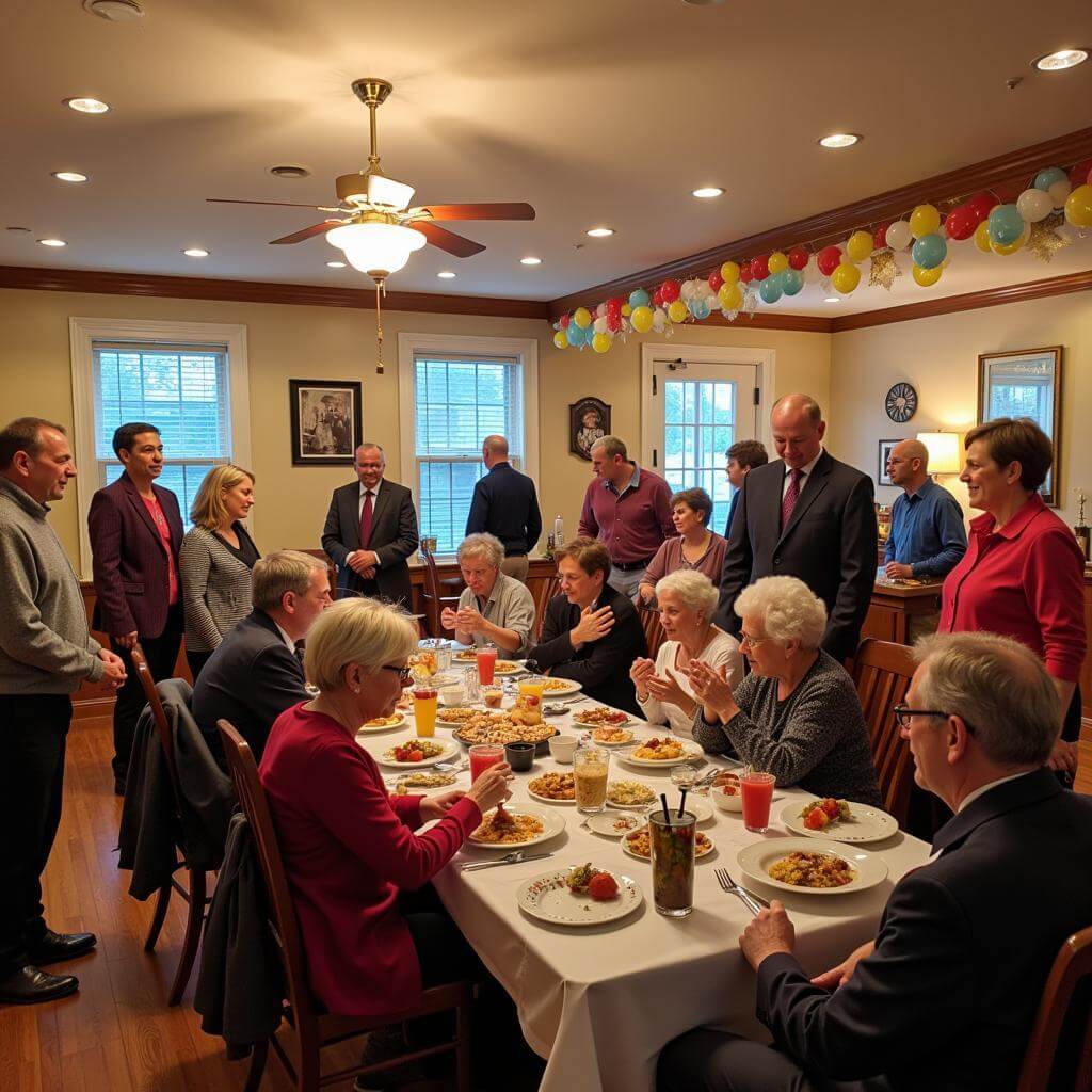 Family gathering with diverse generations