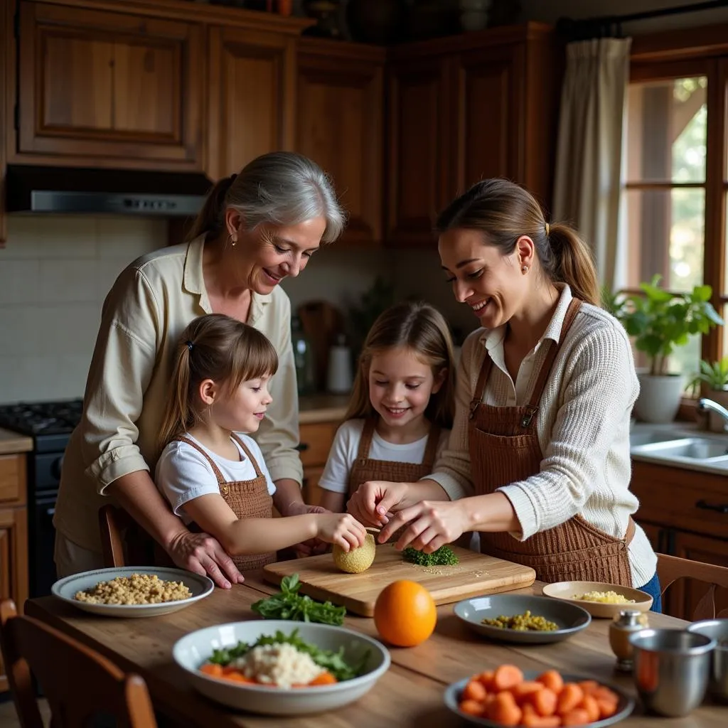 Family cooking tradition