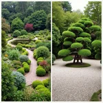 Famous gardens in a country including botanical and Japanese gardens