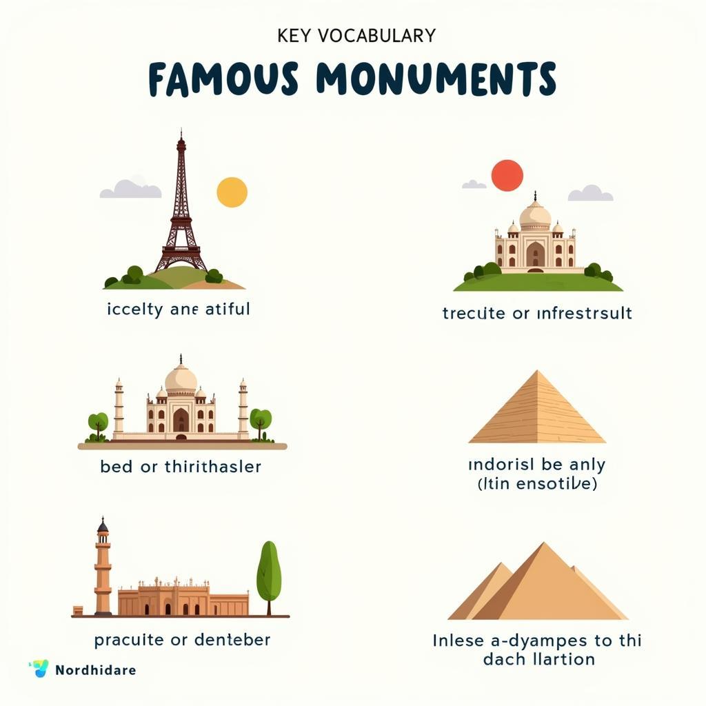 Key vocabulary for describing famous monuments