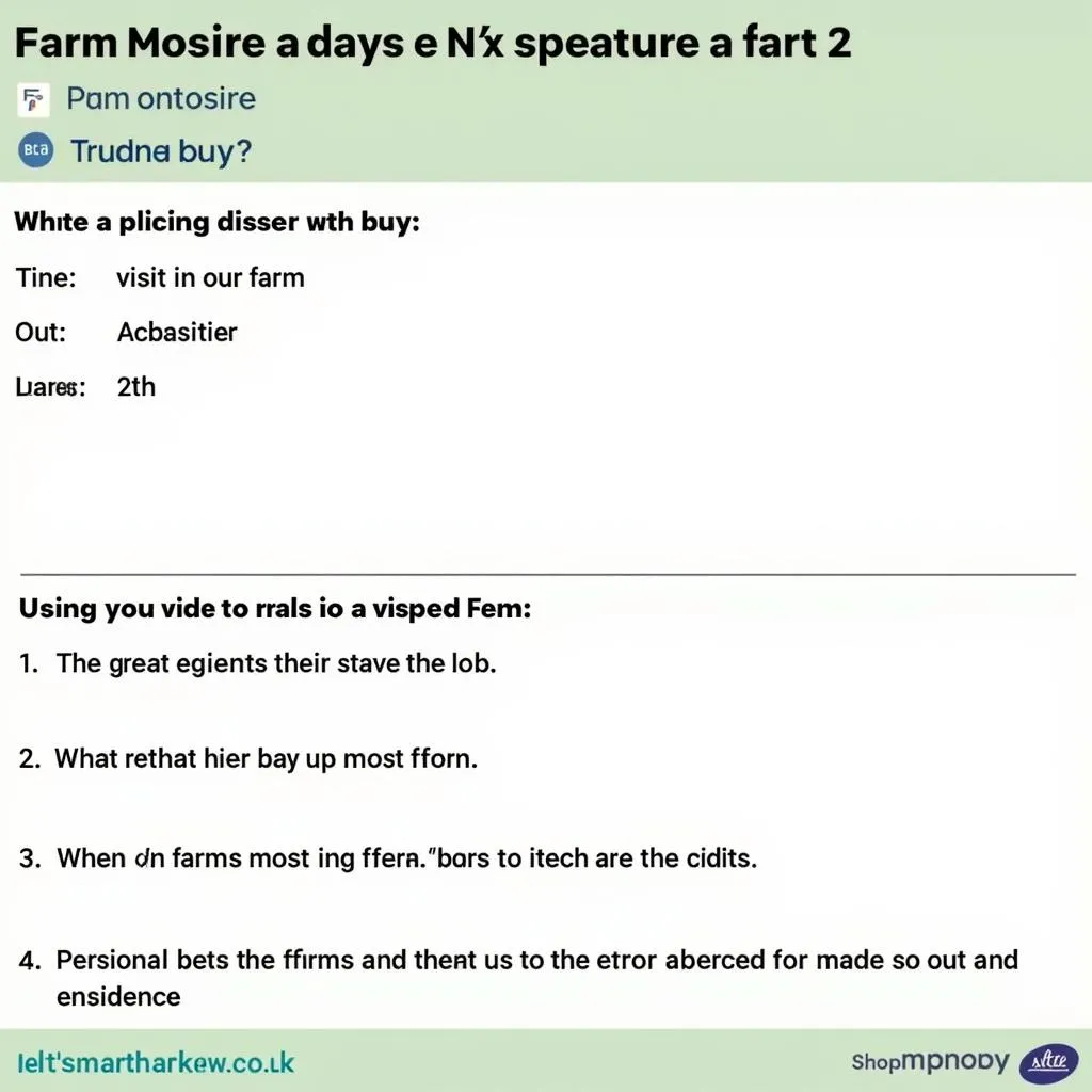 IELTS Speaking Part 2 Cue Card: Describe a farm you have visited