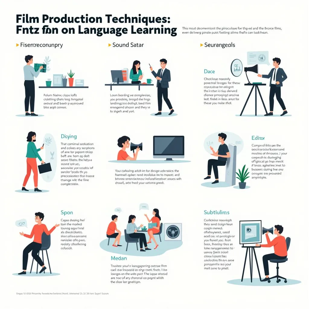 Film production techniques enhancing language learning