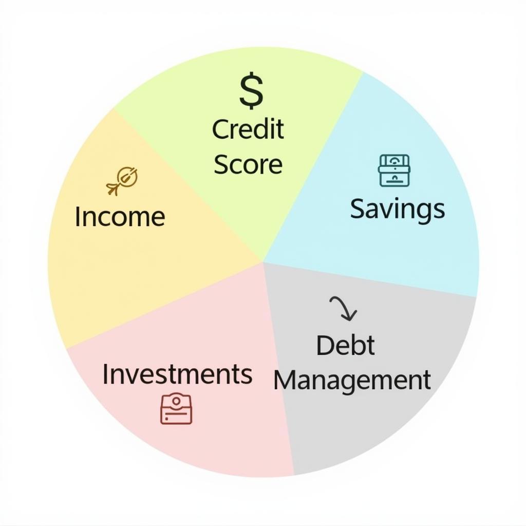 Diagram of financial health components