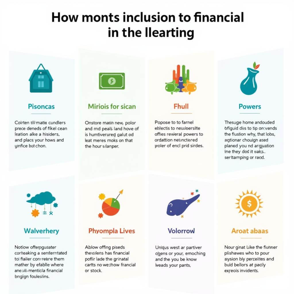 Financial inclusion vocabulary infographic