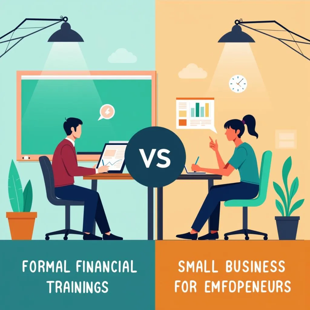 Financial management training vs practical experience for small business owners