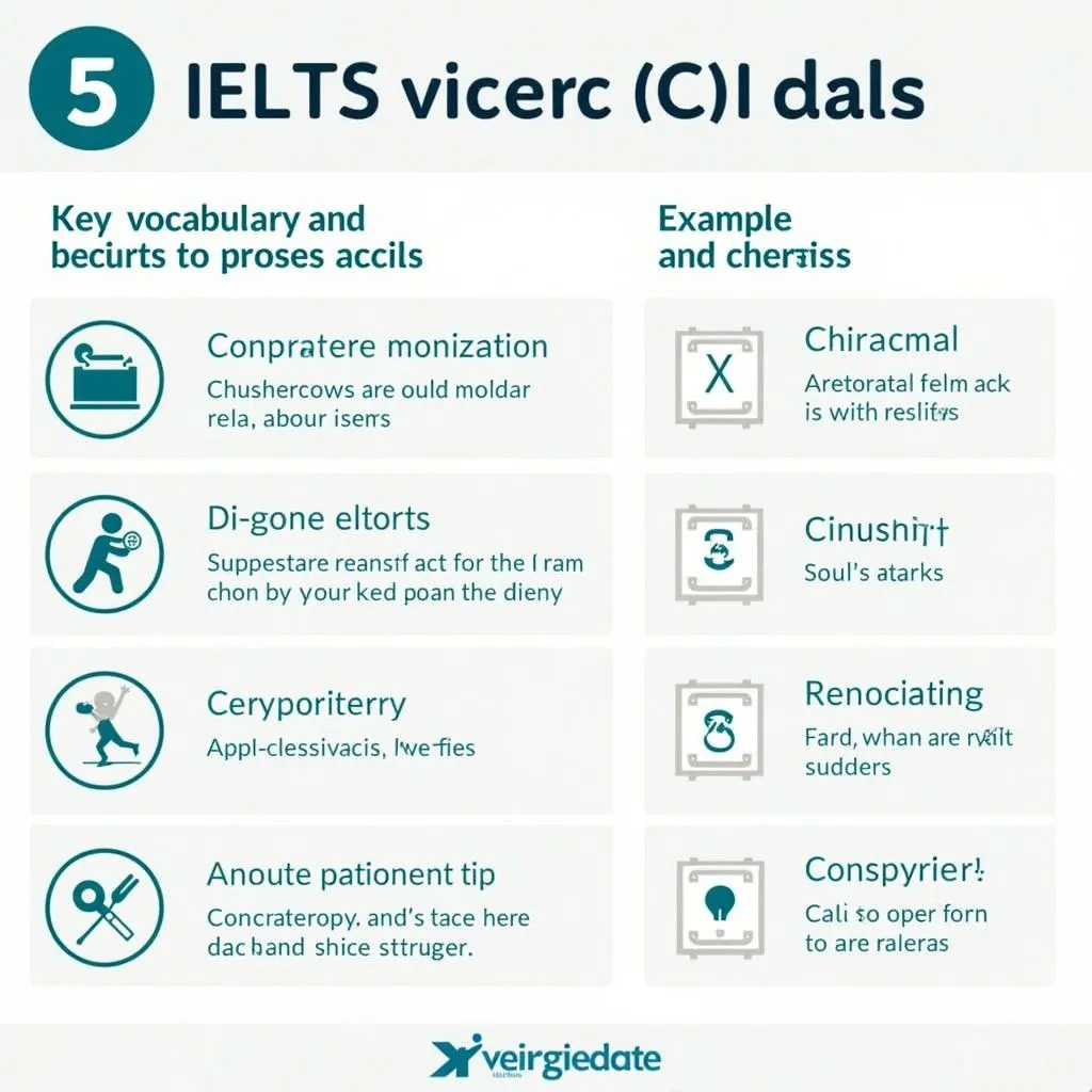 Infographic of key fitness vocabulary and phrases