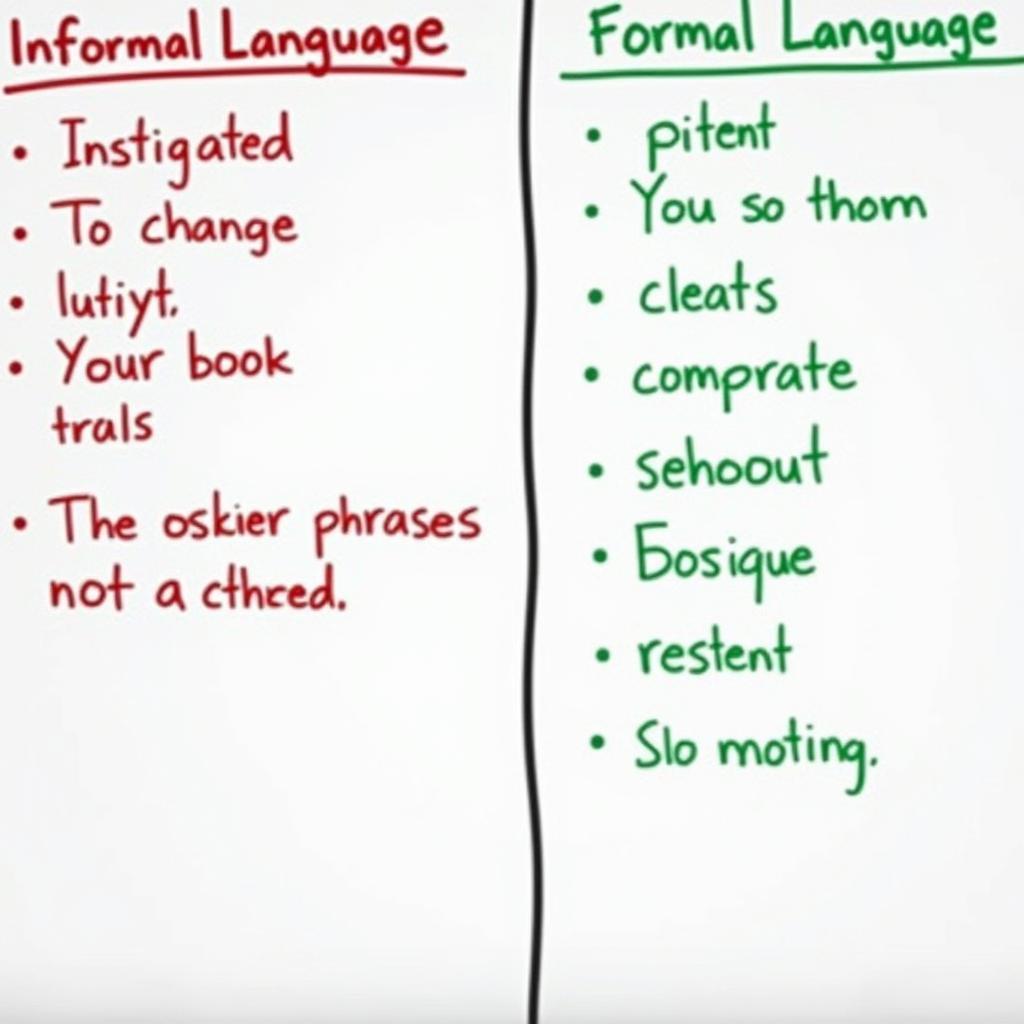 Examples of formal language in IELTS writing