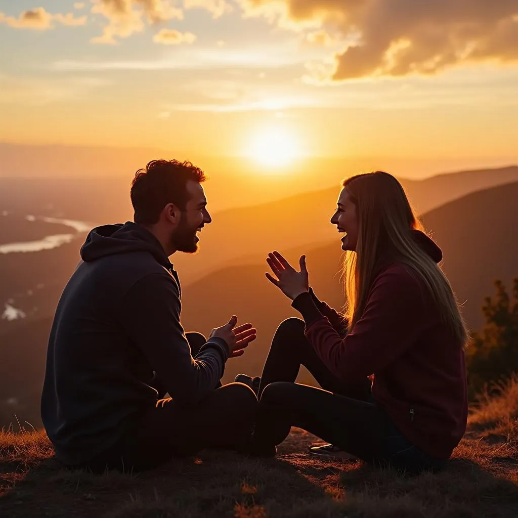 Friends bonding over a shared experience