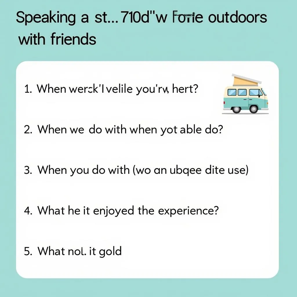 IELTS Speaking cue card about outdoor activity with friends