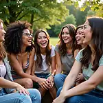 Group of friends sharing a laugh