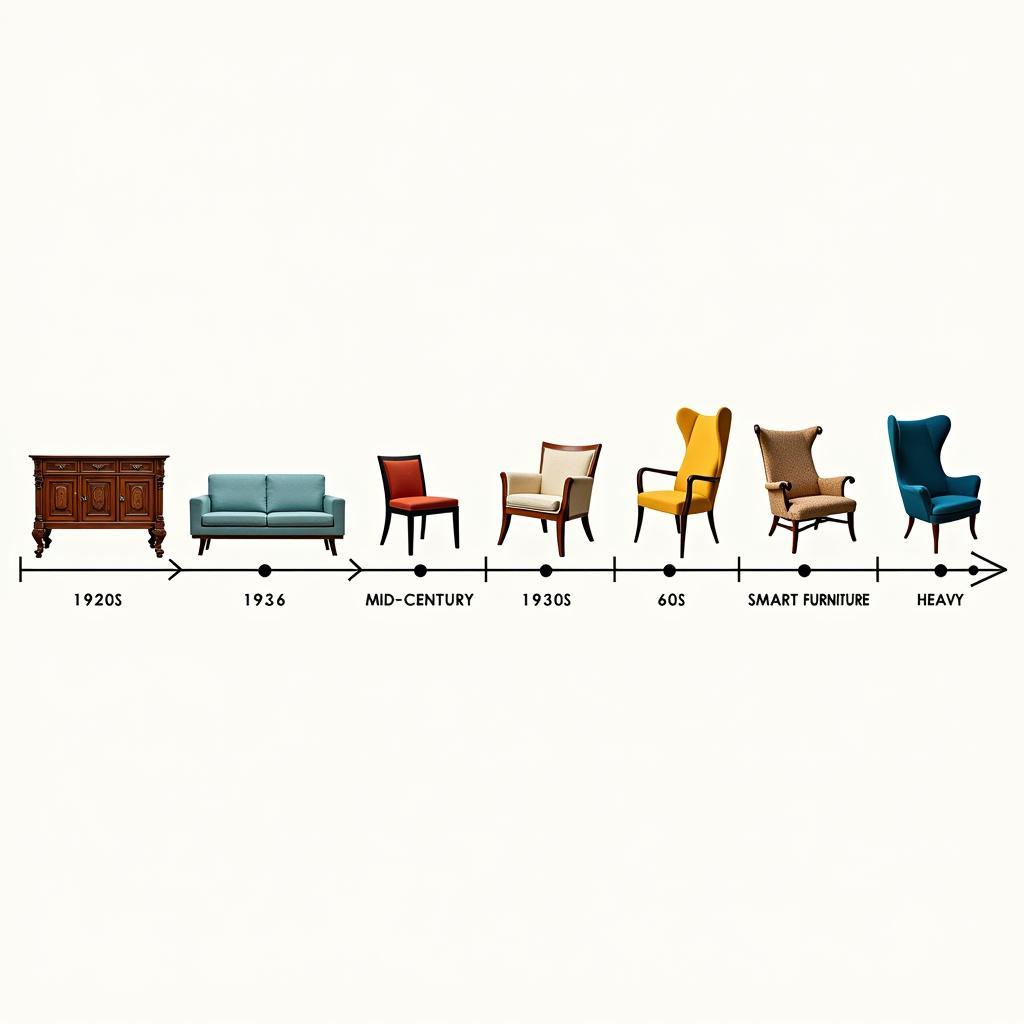 Timeline of furniture design evolution