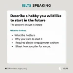 IELTS Speaking Part 2 cue card about future hobby