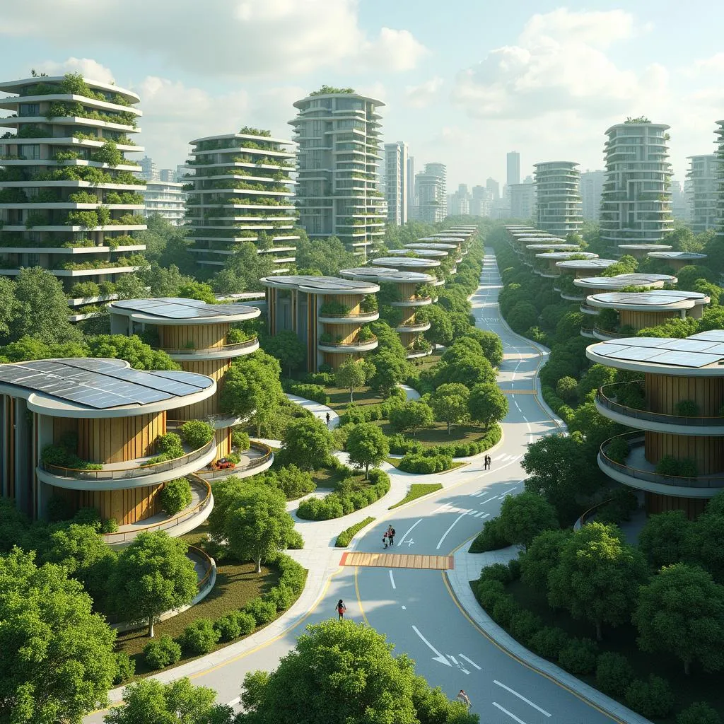 Futuristic smart urban neighborhood