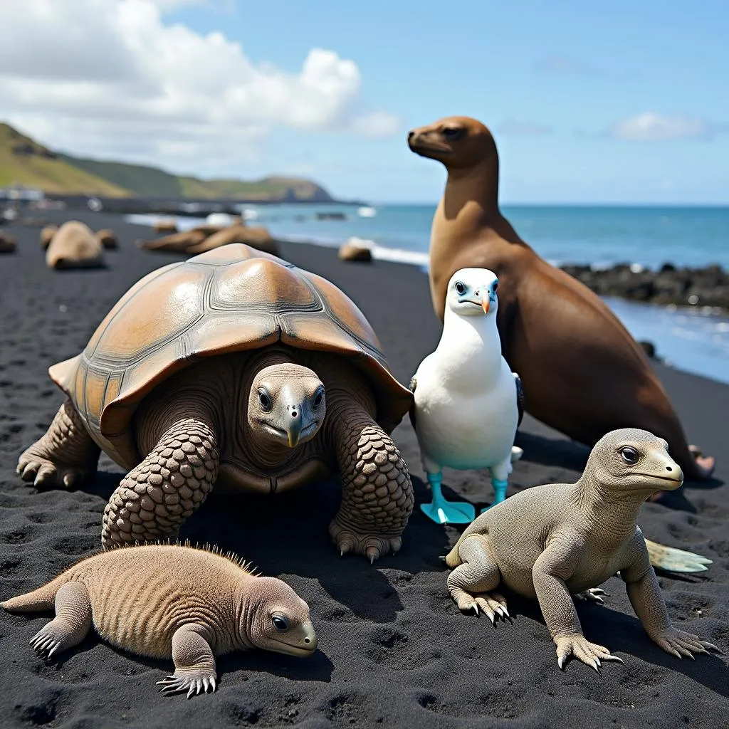 Unique wildlife of the Galapagos Islands