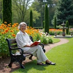 Garden enthusiast enjoying nature