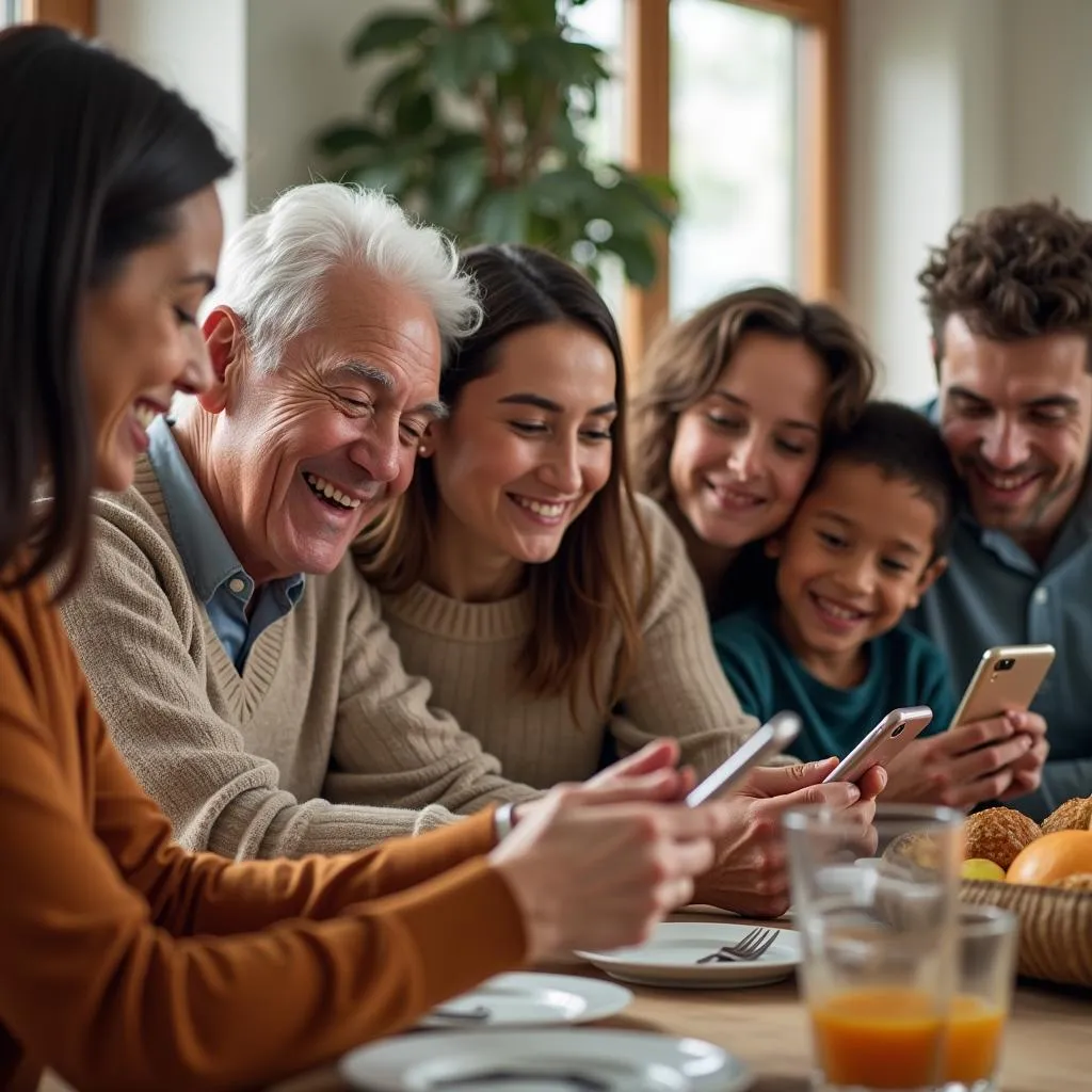 Different generations expressing gratitude