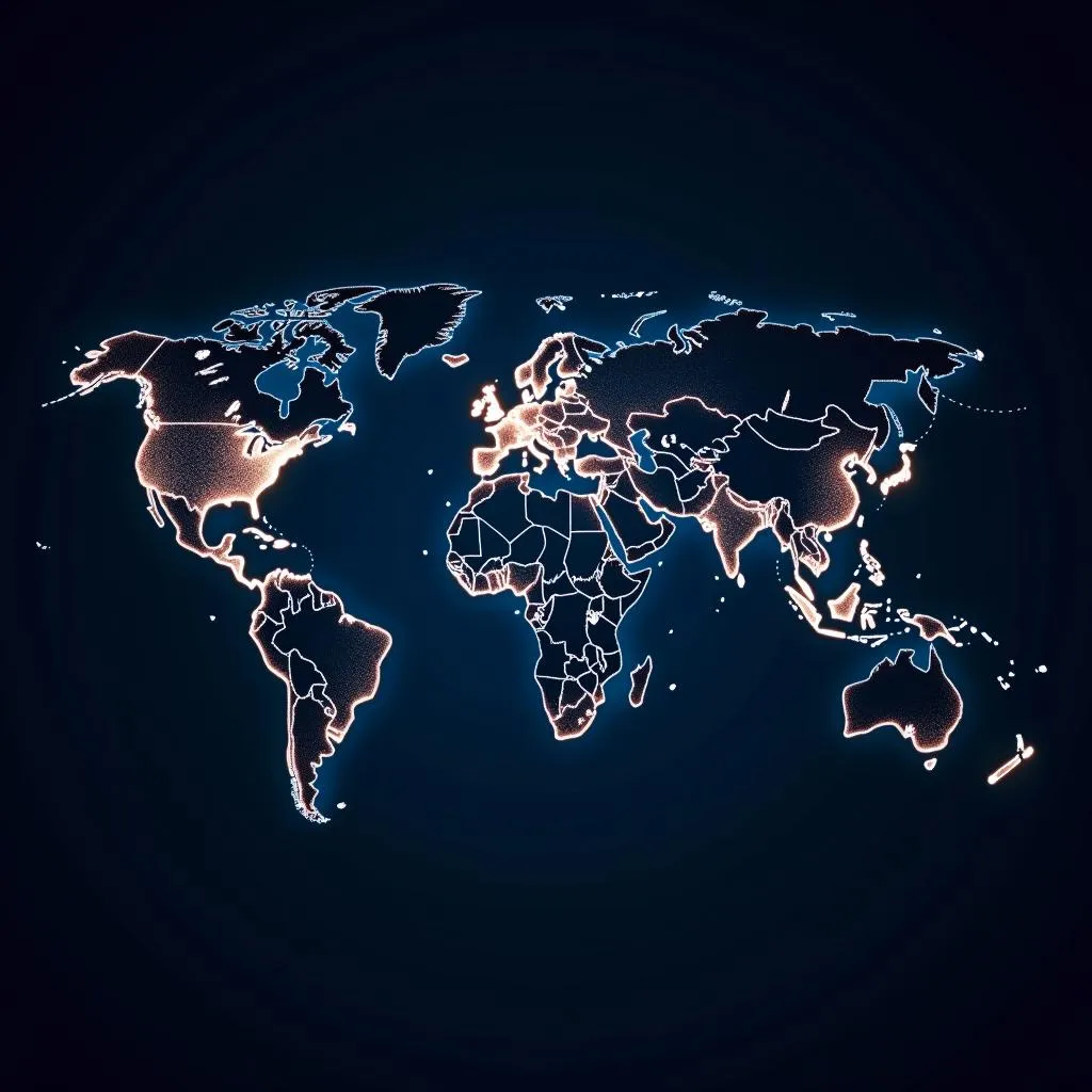 Global air travel network visualization