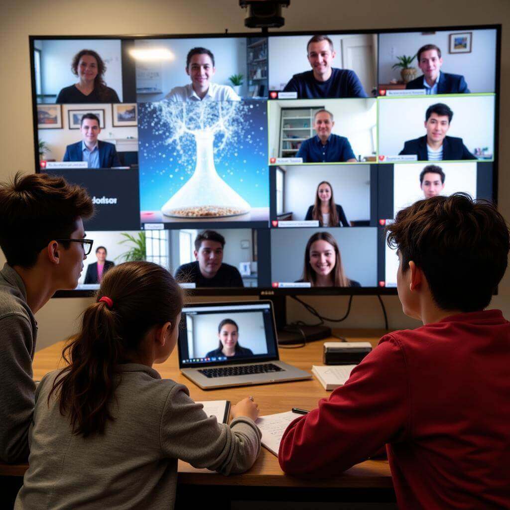 Global science collaboration using classroom technology