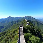 Panoramic view of the Great Wall of China