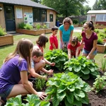 Green classroom integrating gardening education