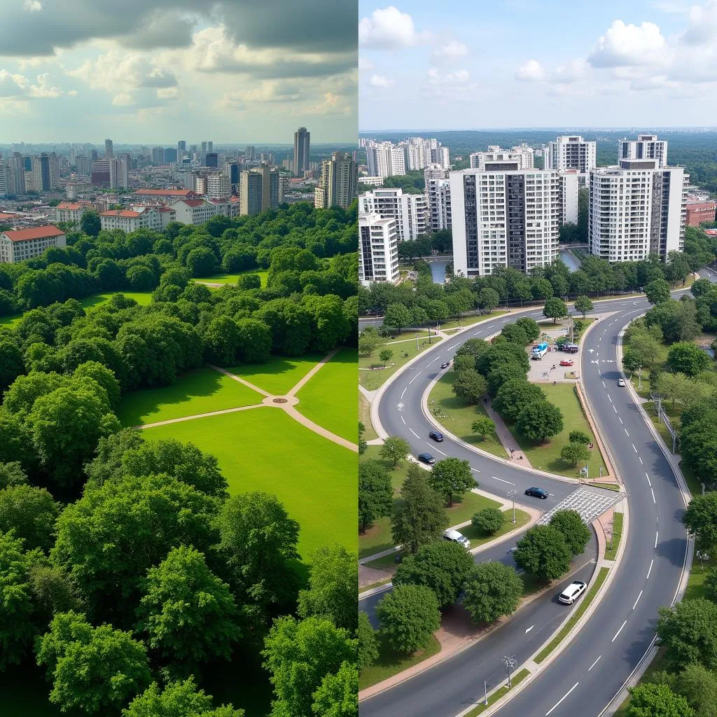 Urban green spaces vs other development projects