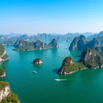 Ha Long Bay's limestone islands and emerald waters