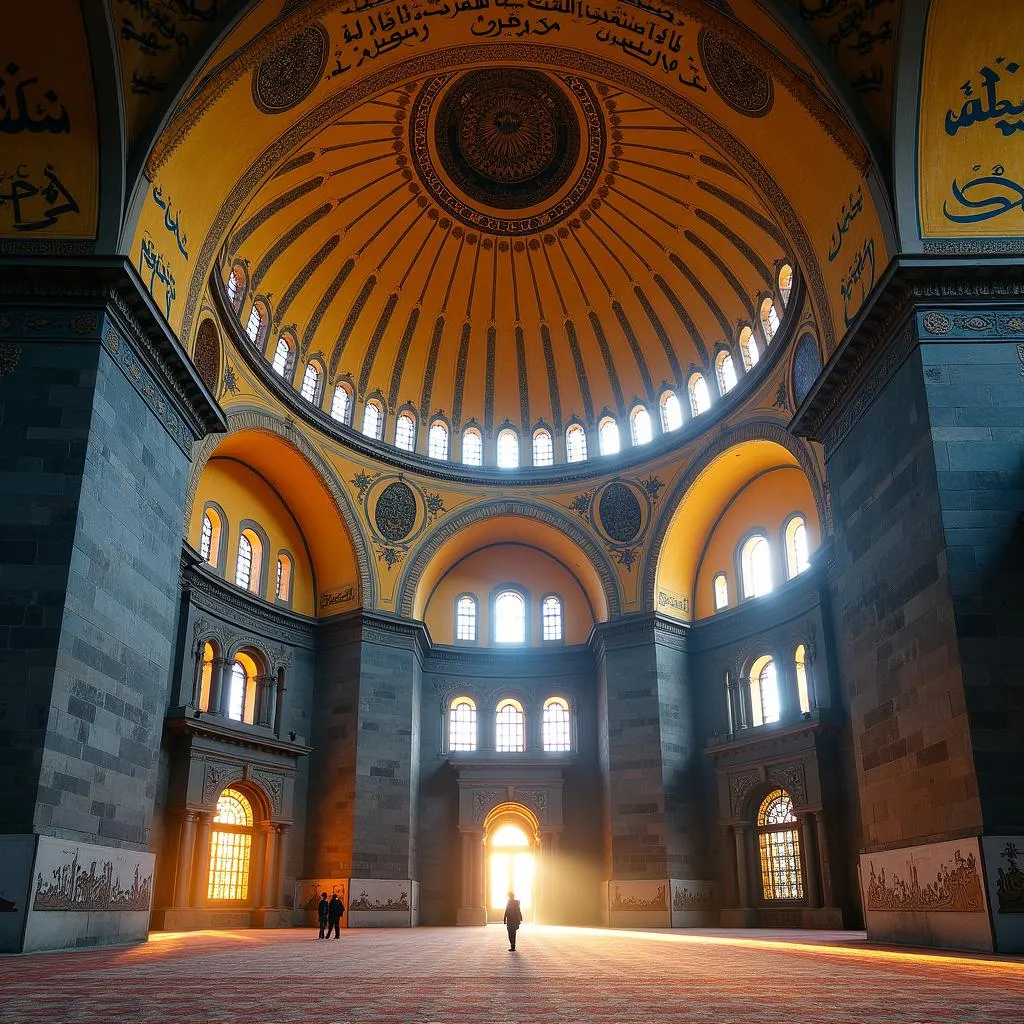 Interior of Hagia Sophia in Istanbul