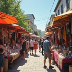 Happy shopping experience at an artisanal market