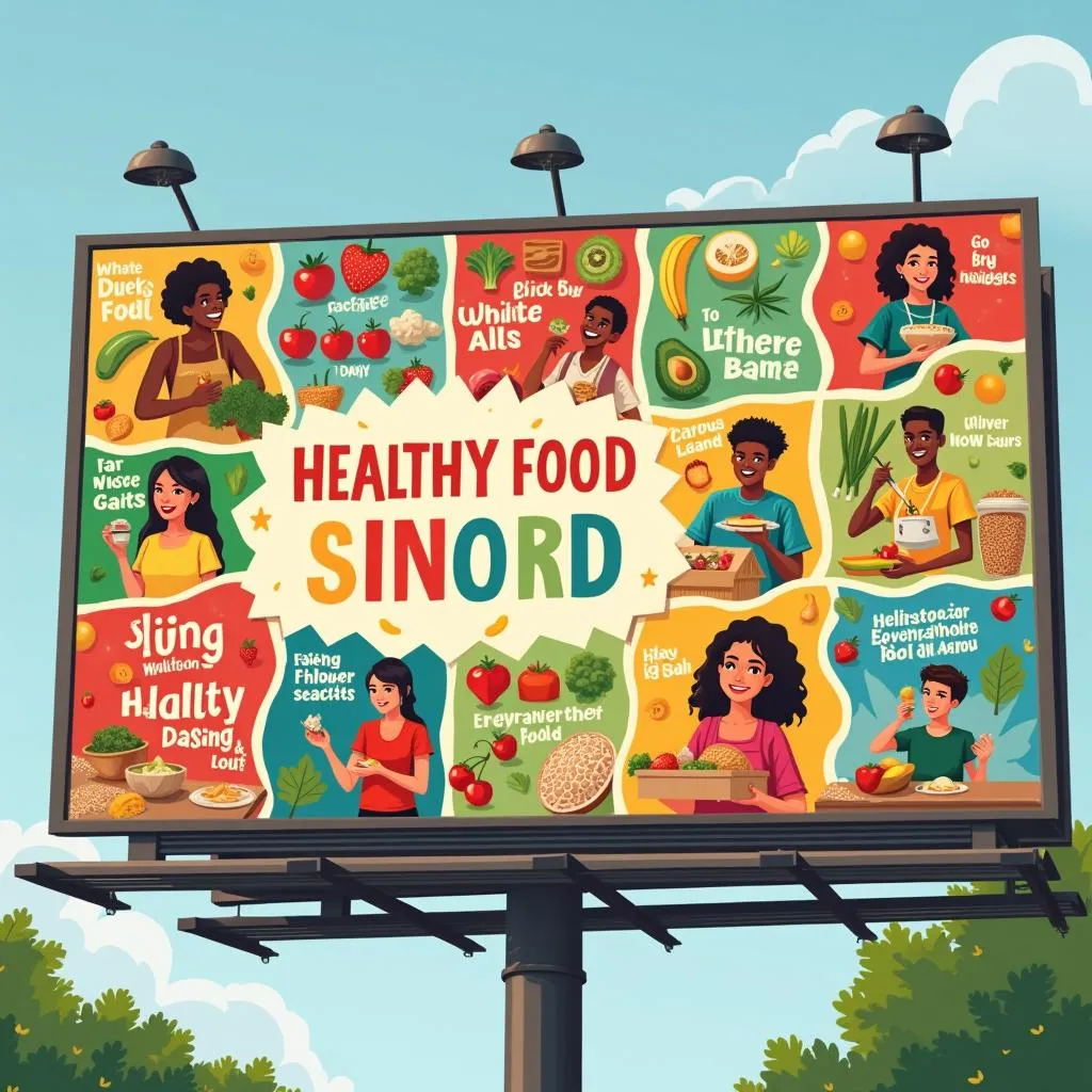 Educational campaign promoting healthy eating habits