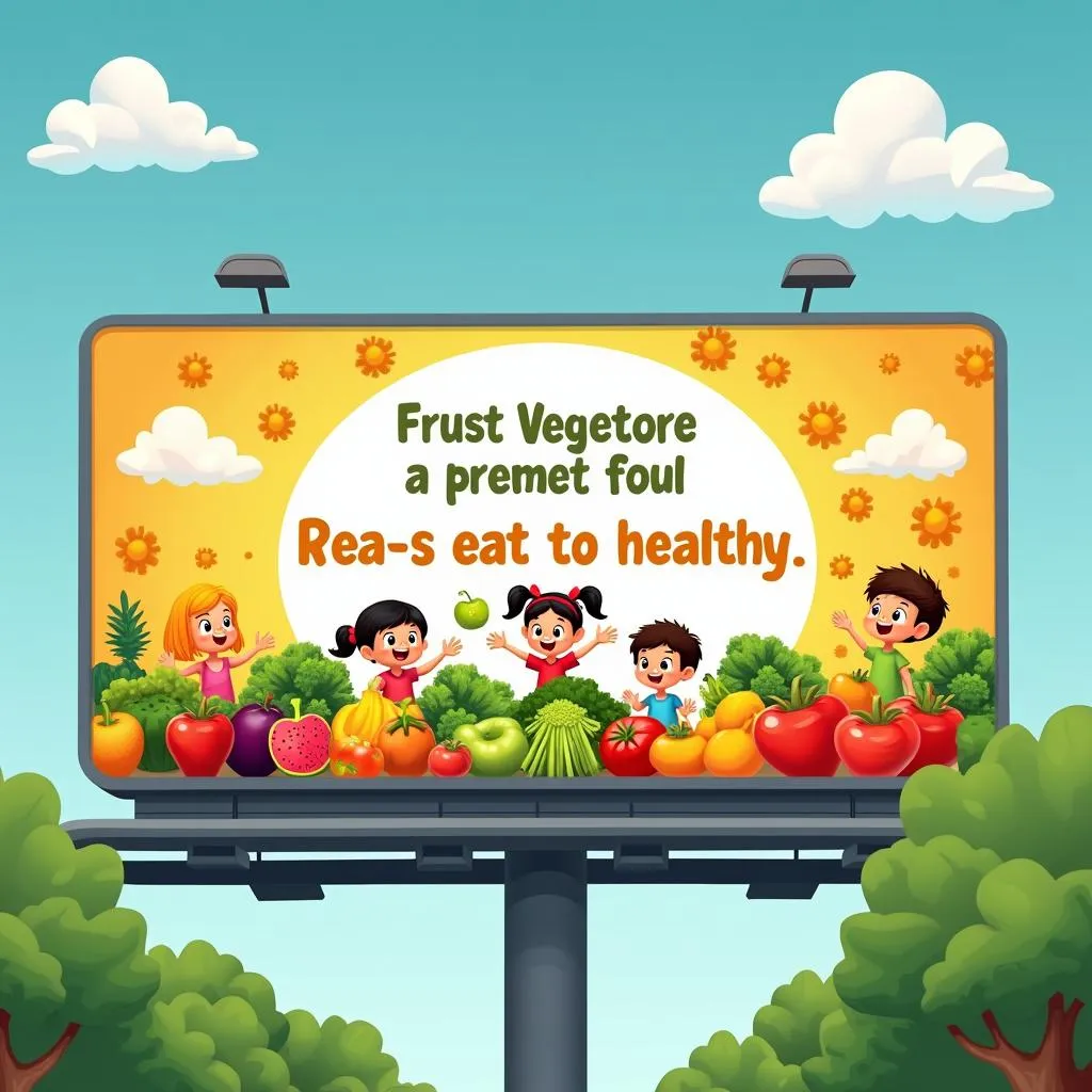 Healthy food advertisement targeting children