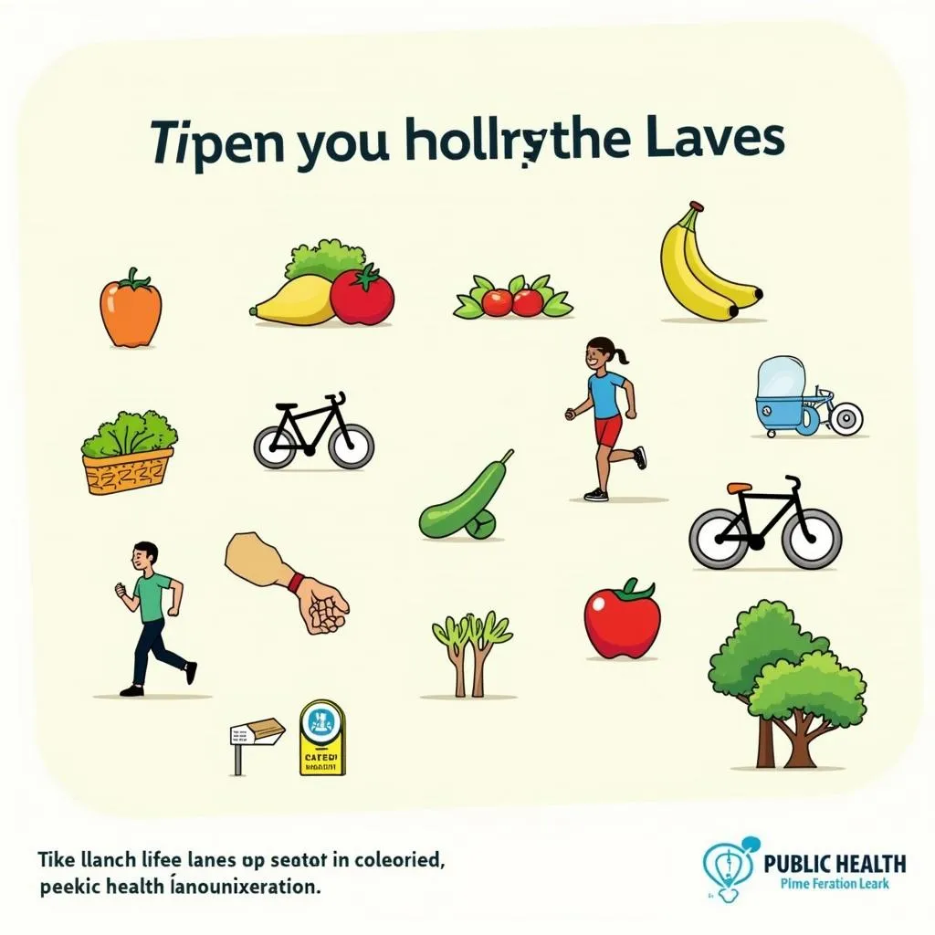 Healthy lifestyle choices illustration