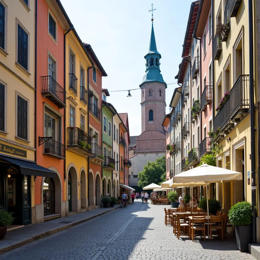 Historic European City Street