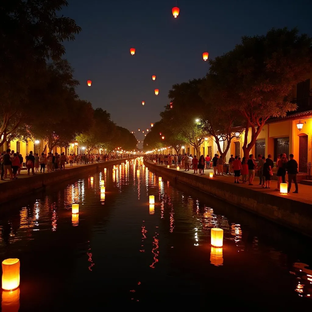 Hoi An Lantern Festival illuminating the night