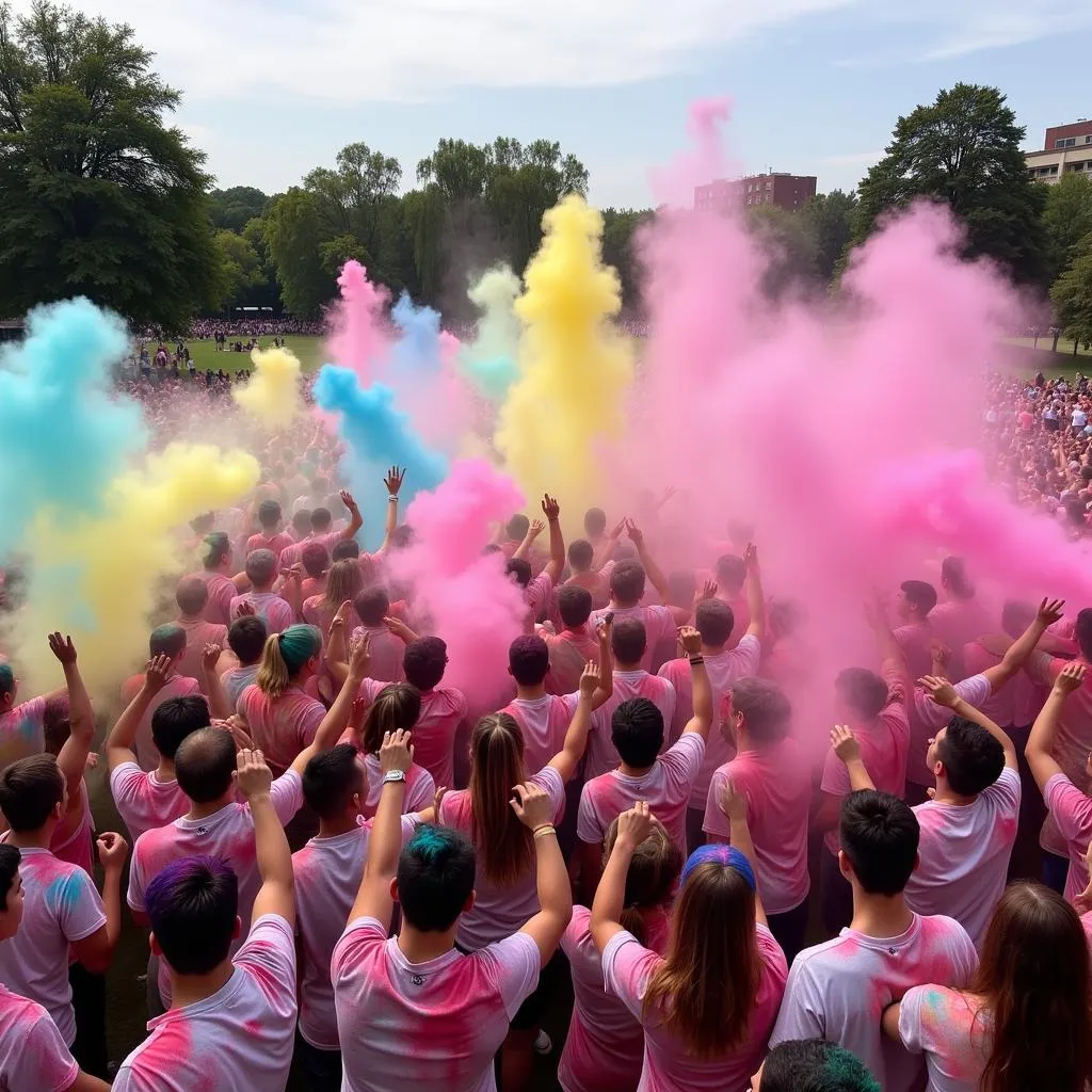 Vibrant Holi festival celebration in India