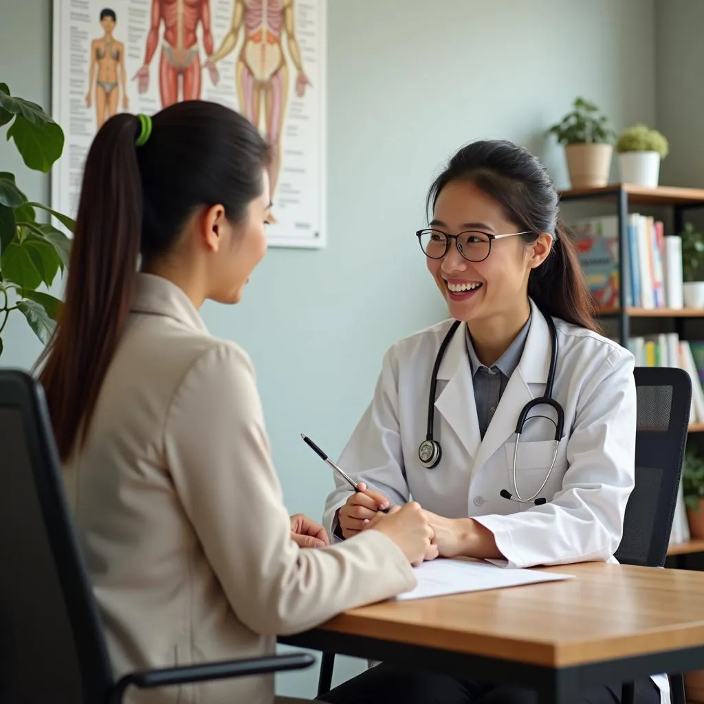 A Holistic Health Practitioner Consulting a Patient