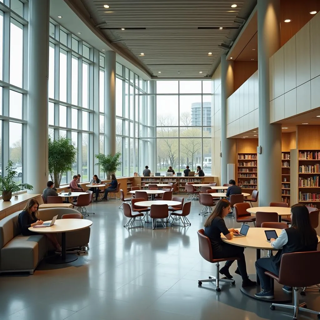 Ideal study spot: modern public library