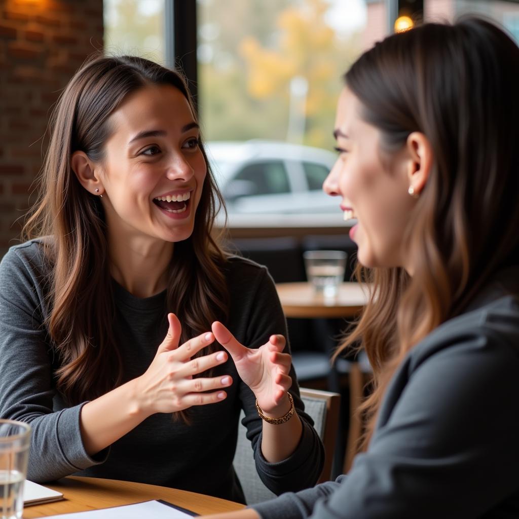 IELTS candidate practicing with native speaker