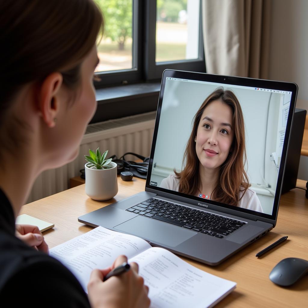 IELTS candidate practicing speaking with a language partner