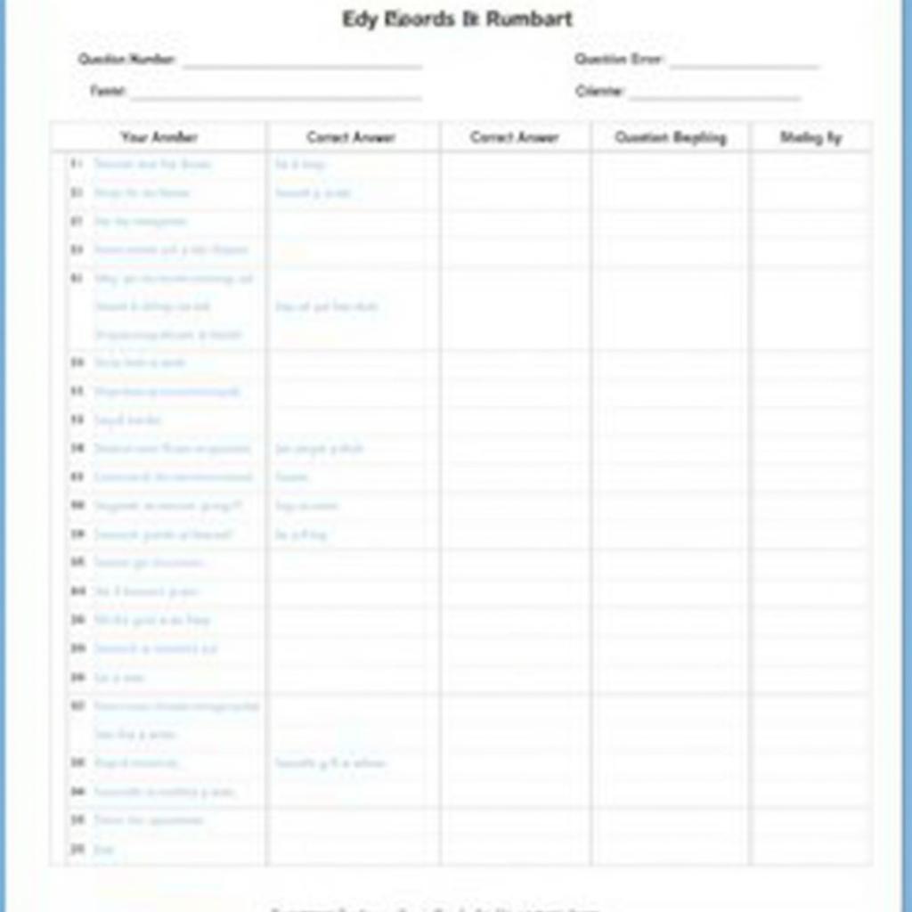 IELTS Error Analysis Worksheet