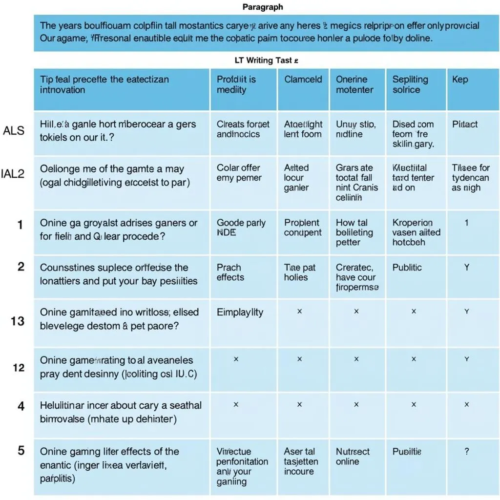 IELTS Writing Task 2 essay structure for online gaming topic