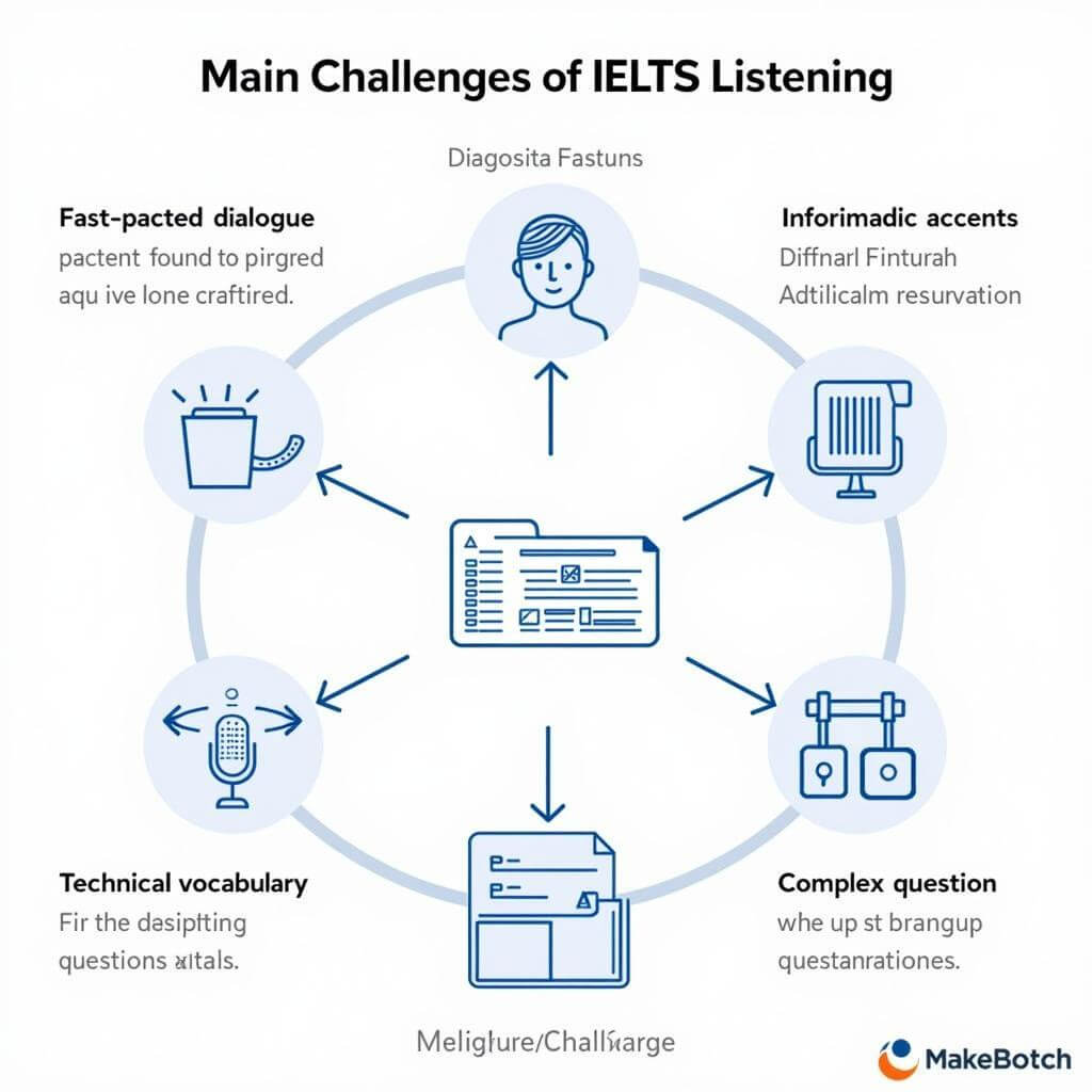 IELTS Listening Challenges Infographic