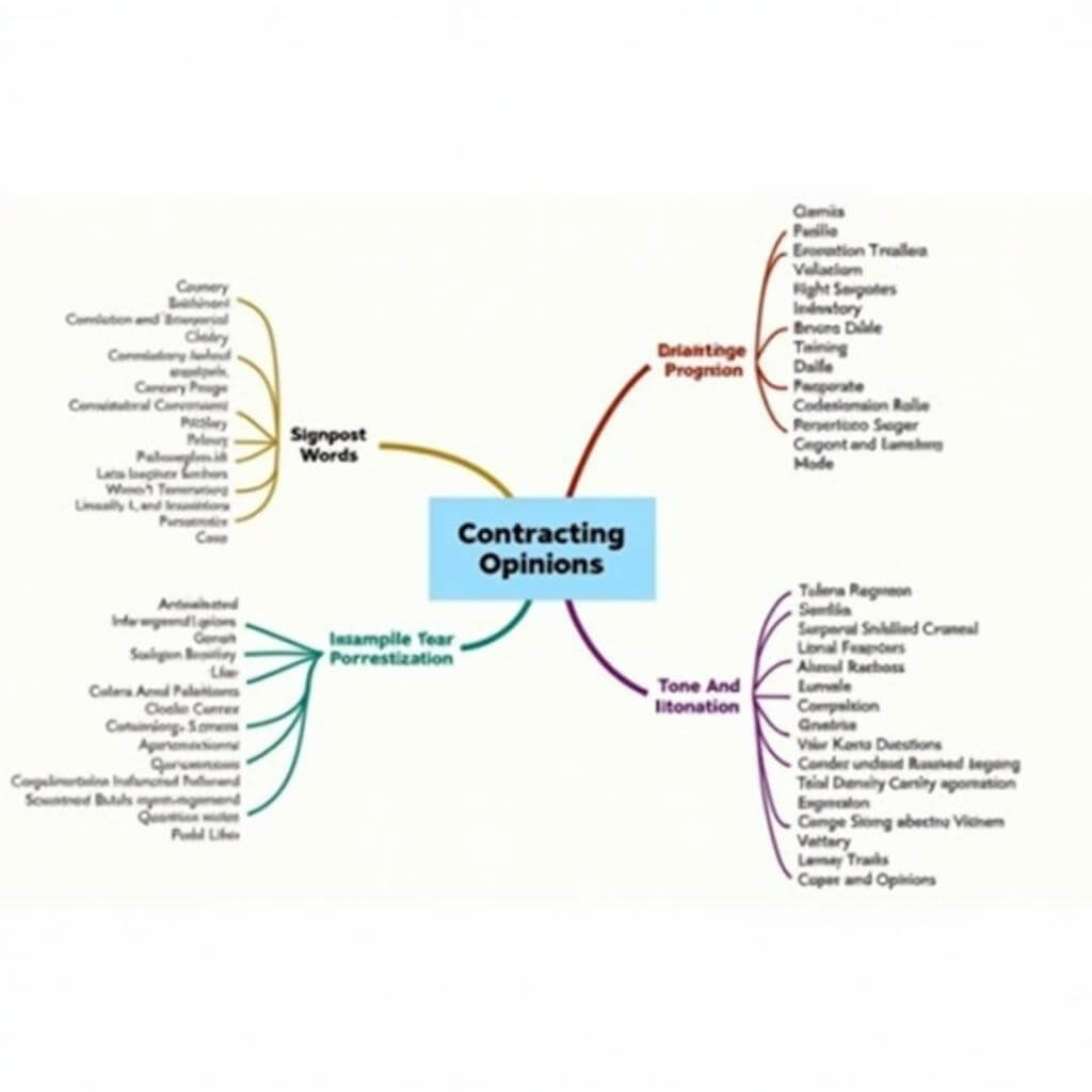 IELTS Listening Contrasting Opinions Mindmap