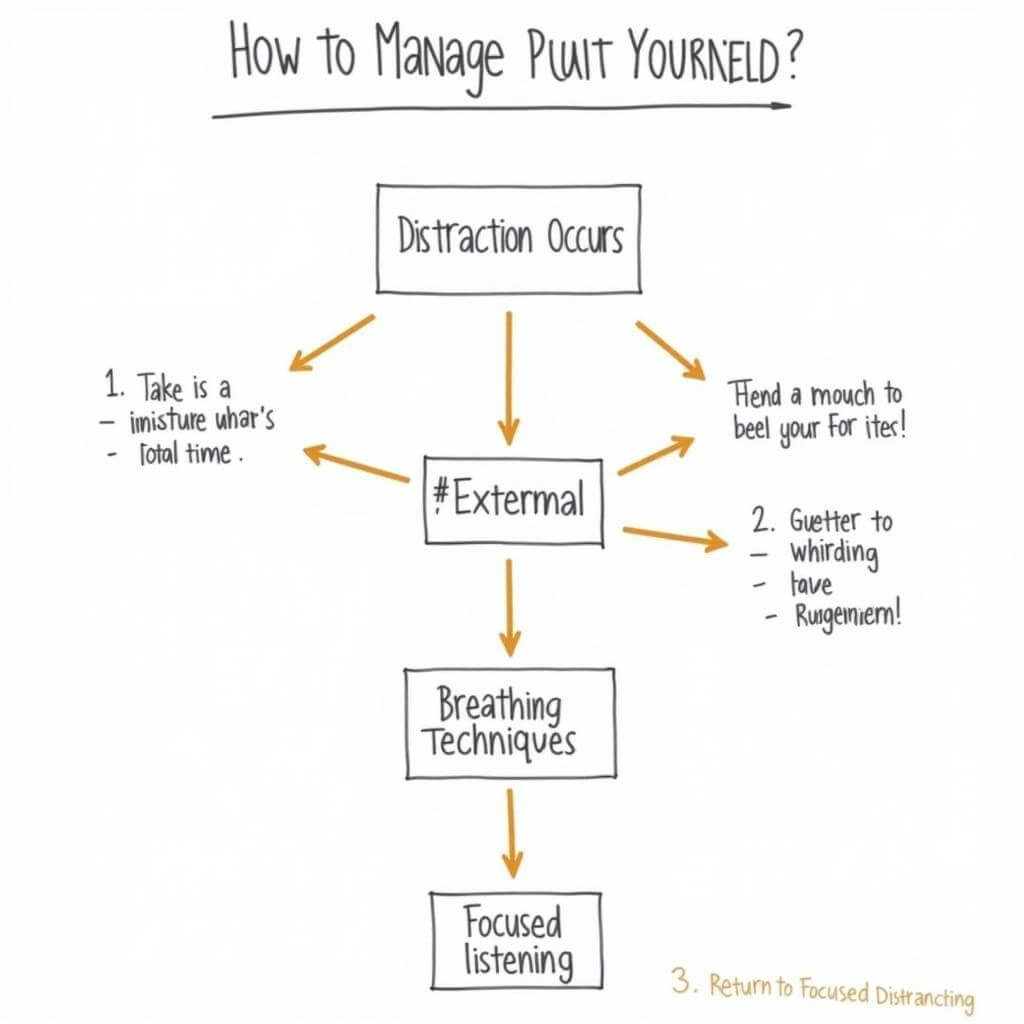 IELTS Listening Distraction Management Flowchart