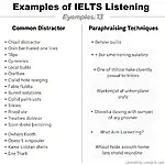 IELTS Listening Distractors and Paraphrasing