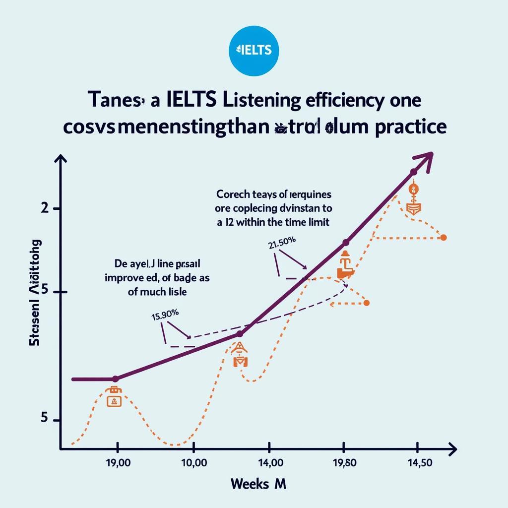 IELTS Listening Efficiency Improvement Graph